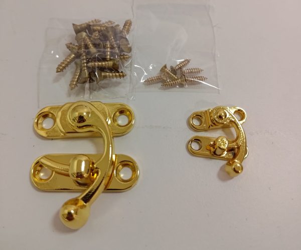 Brass Plated Swing Hook - Multiple Sizes