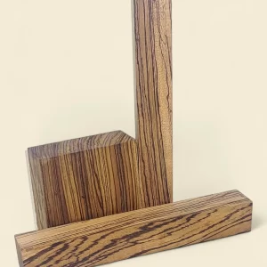 Zebrawood Spindle Blanks 50mm square × 300mm long