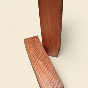 Figured Red Gum Spindle Blanks 70–90mm square × 300mm long