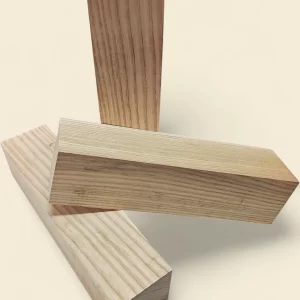 American Ash Spindle Blank 75mm square × 300mm long