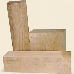 Rock Maple spindle blanks — dressed timber on linen background