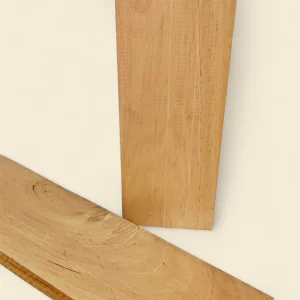 Spanish Cedar rough sawn boards on linen background