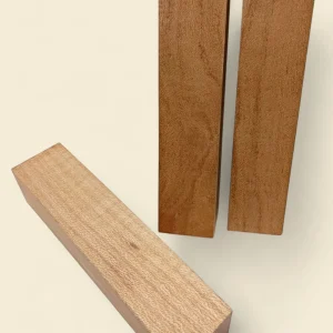 Silky Oak Spindle Blanks 75–90mm square × 300mm long