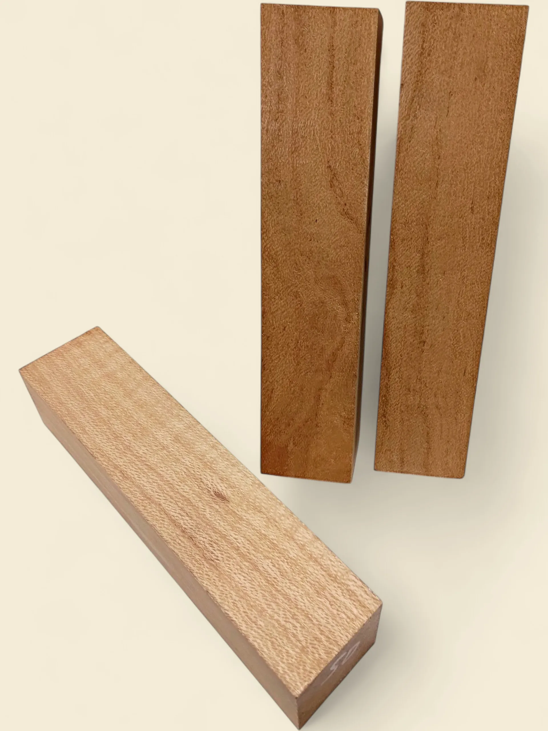 Silky Oak Spindle Blanks 75–90mm square × 300mm long
