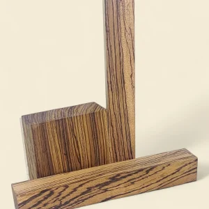 Zebrawood Bowl Blanks 125mm square × 50mm thick
