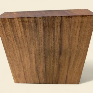 New Guinea Rosewood wide turning blank on linen background
