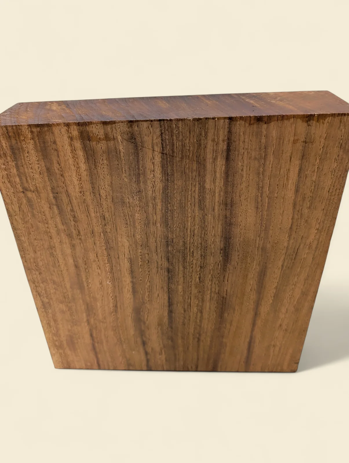 New Guinea Rosewood wide turning blank on linen background