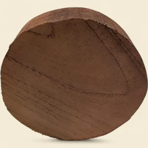 Red Cedar bowl blank, 180mm diameter on linen backdrop - Trend Timbers Trend Reserve
