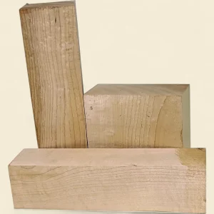 Rock Maple bowl blanks on linen background