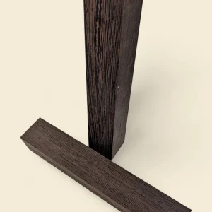 Wenge turning blanks, 50 x 50 x 300mm square spindle stock on linen background