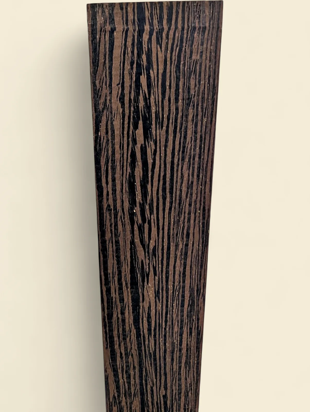 Wenge sawn turning blank, 150 x 150 x 50mm, dark striped figure