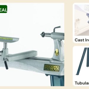 Record Power Coronet Herald Lathe + Free Bench Feet & Leg Stand Kit
