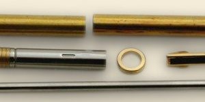 Slimline Gold Black Clip Pen Kit 5 Pack